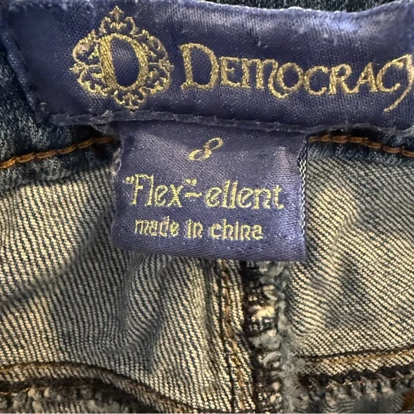 Democracy “flex”-ellent Straight Jeans Women’s Size 8 Frayed Hem - Picture 7 of 12